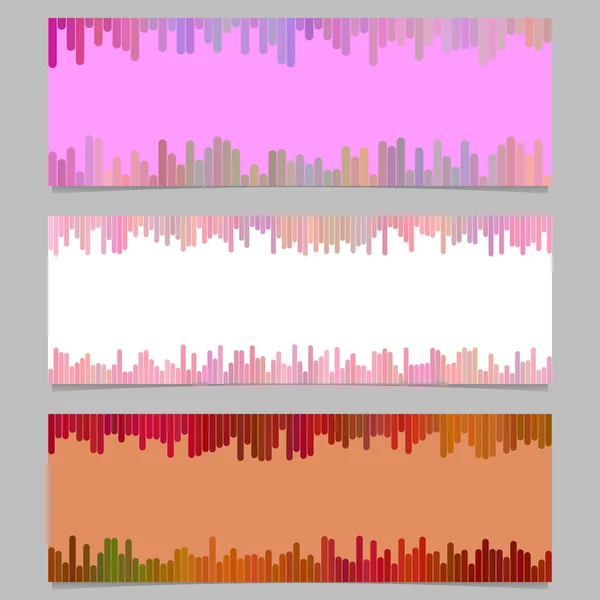 色バナー背景デザイン セット - 縦縞から水平ベクトル グラフィック — ストックベクタ