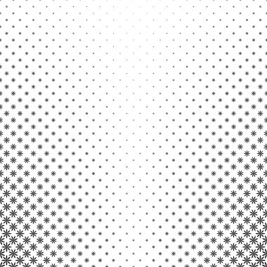 Tek renkli geometrik çiçek deseni - soyut çiçek vektör arka plan grafik tasarımdan eğri şekiller