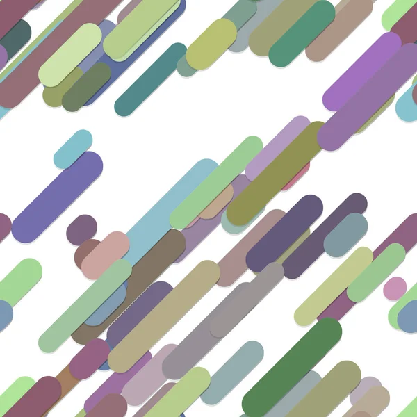 Nahtlose abstrakte, zufällig abgerundete diagonale Streifenhintergrundmuster - trendige Vektorgrafik aus bunten Linien — Stockvektor