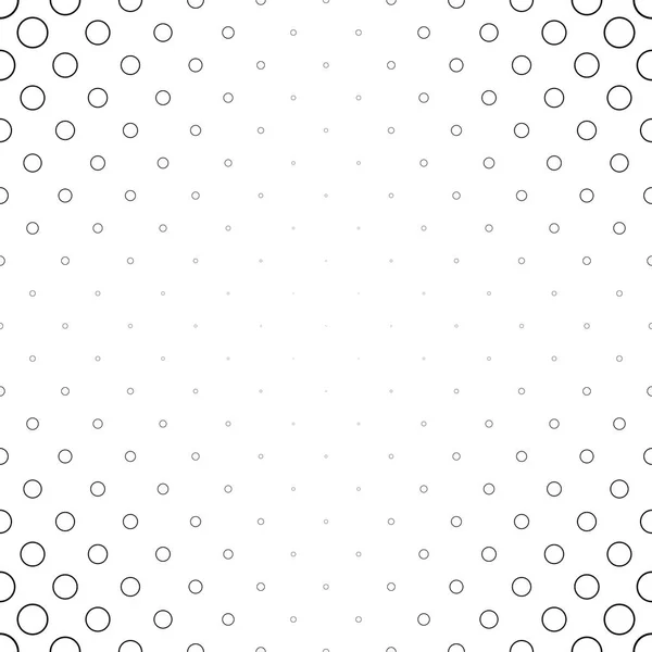 Monochromatisches Kreismuster - geometrisches Vektor-Hintergrunddesign — Stockvektor