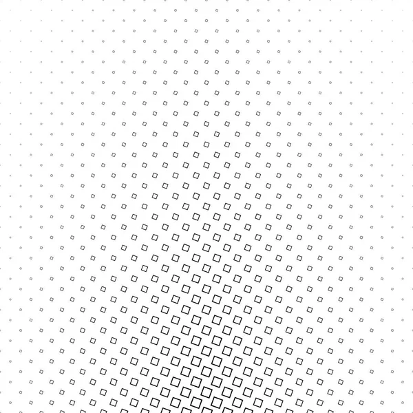 Fondo de patrón cuadrado abstracto monocromático - ilustración vectorial geométrica de cuadrados angulares — Vector de stock