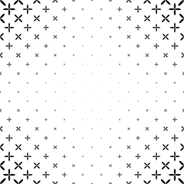 Monochrome star pattern - geometric abstract vector background — Stock Vector