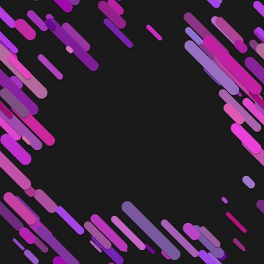 Kaotik yuvarlatılmış çapraz çizgili desen arka plan - vektör grafiği çizgili siyah arka plan üzerine mor tonlarda