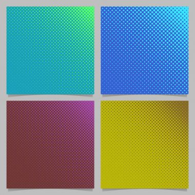 Geometrik soyut yarı ton nokta desen arka plan ayarlamak - büyüklü küçüklü çevrelerde kare broşür tasarım