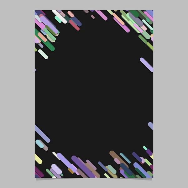 Plantilla de folleto de patrón de raya redondeada diagonal aleatoria colorida - diseño de fondo de papelería en blanco de moda — Vector de stock