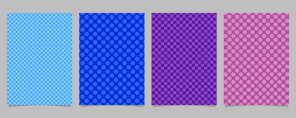 Conjunto de plantillas de folleto de punto simple - diseños gráficos de fondo de portada de papelería vectorial con patrón de círculo — Archivo Imágenes Vectoriales
