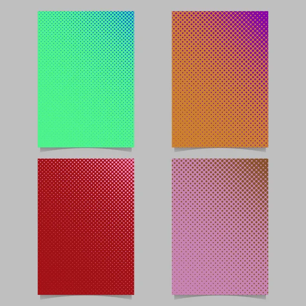 Retro abstrakte Halbton Kreis Muster Flyer Vorlage Set - Vektor Broschüre Hintergrundgrafik — Stockvektor
