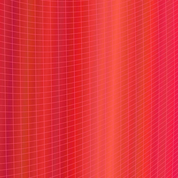 Красный динамический абстрактный геометрический фон сетки - векторный графический дизайн из изогнутых угловых полос — стоковый вектор