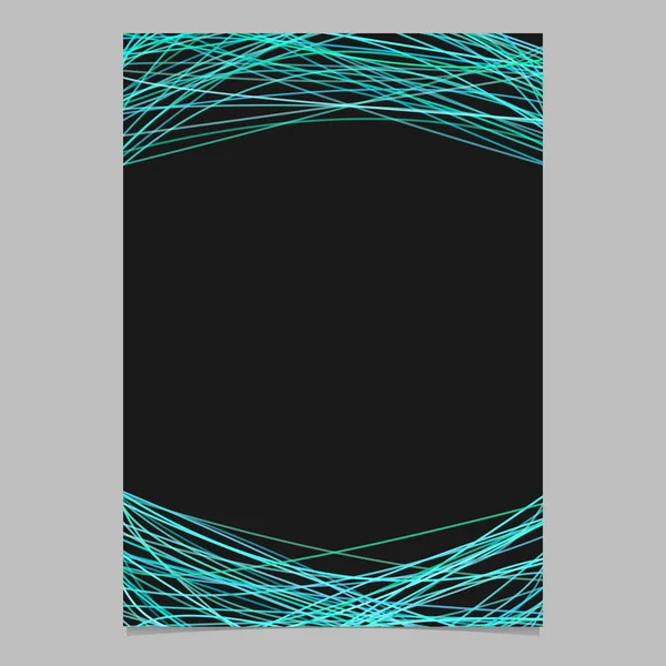 Abstraktní stránky šablony s náhodné čáry - prázdné vektorové ilustrace plakát na černém pozadí — Stockový vektor