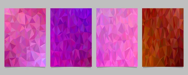 Геометрический абстрактный набор шаблонов треугольной мозаики - векторная фоновая графика из цветных треугольников — стоковый вектор
