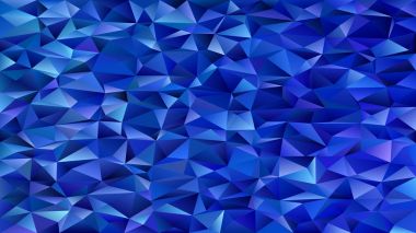 Üçgen çini mozaik arka plan - üçgen mavi tonlarda vektör grafik tasarım