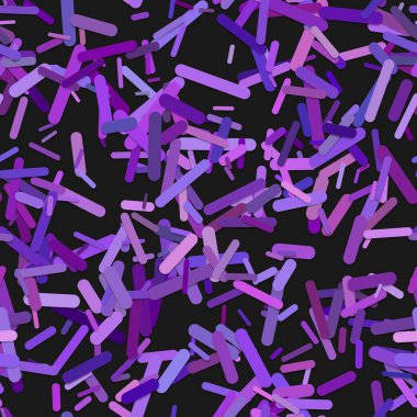 Sorunsuz soyut rasgele döndürülmüş çizgili desen arka plan - Mor yuvarlak çizgiler üzerinden vektör grafik tasarım
