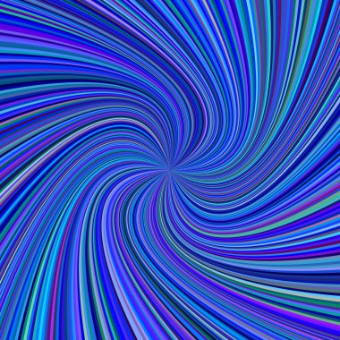 Geometrik sarmal arka plan - ışınları mavi tonlarda iplik gelen vektör çizim
