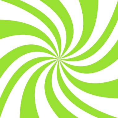 Geometrik girdap arka plan - vektör grafiği yeşil ve beyaz ışınları büküm