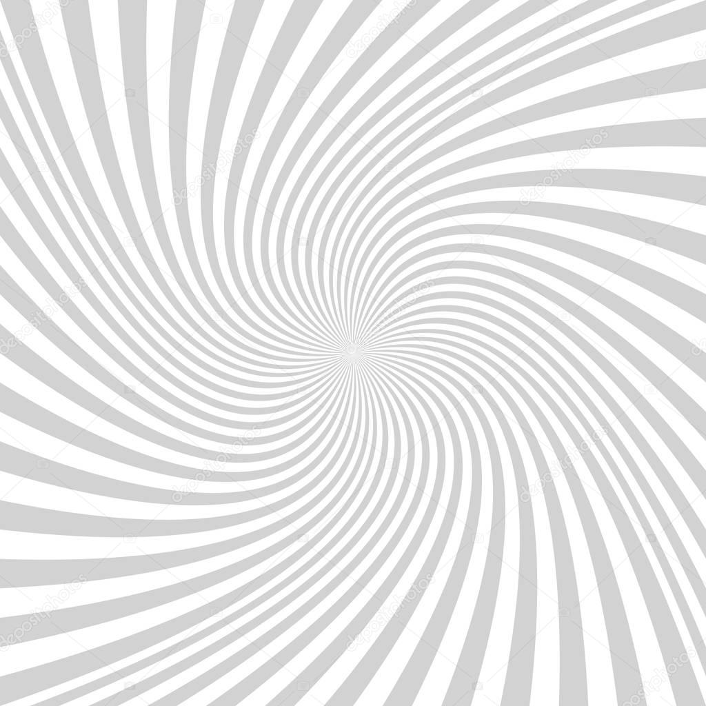 Light grey spiral background - vector graphic from twisted rays
