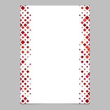 Kırmızı çapraz kare desen - sunumlar için vektör grafik tasarım şablonundan soyut broşürü