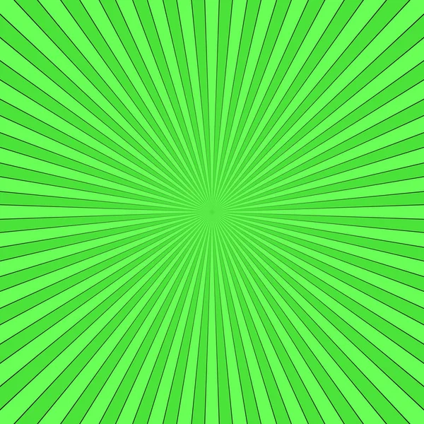 Yeşil soyut ray patlama arka plan - çizgili ışınları vektör grafik tasarım