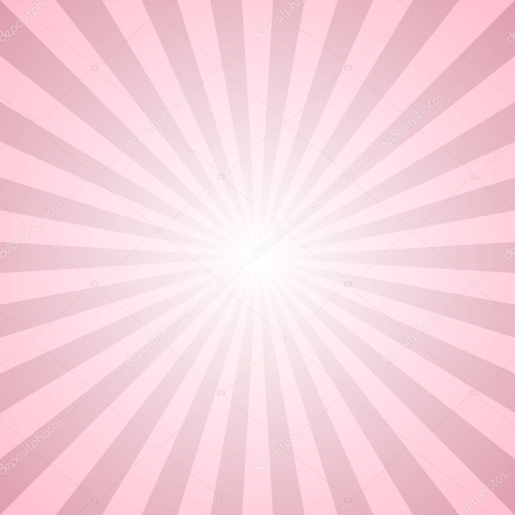 Gradient ray burst background - comic vector graphic with radial stripe pattern