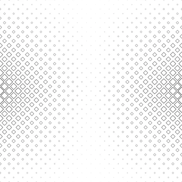 Schwarz-weiß abstrakte quadratische Muster Hintergrund - monochromatische Vektorgrafik aus diagonalen Quadraten — Stockvektor