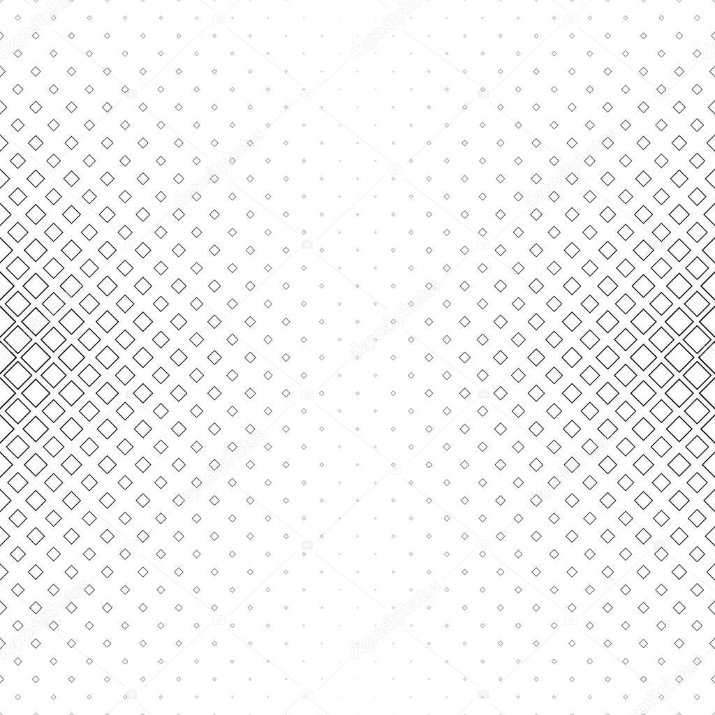 Black and white abstract square pattern background - monochromatic vector graphic from diagonal squares