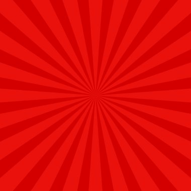 Kırmızı retro sun ray arka plan - Radyal ışınları ile vektör grafik tasarım