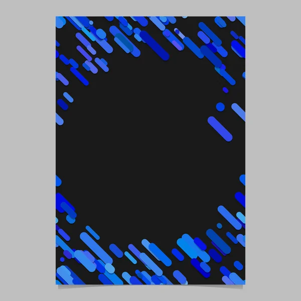 Farbige chaotische Diagonale abgerundete Streifen Muster Flyer-Vorlage - leere digitale Vektor-Seite Hintergrund-Design — Stockvektor
