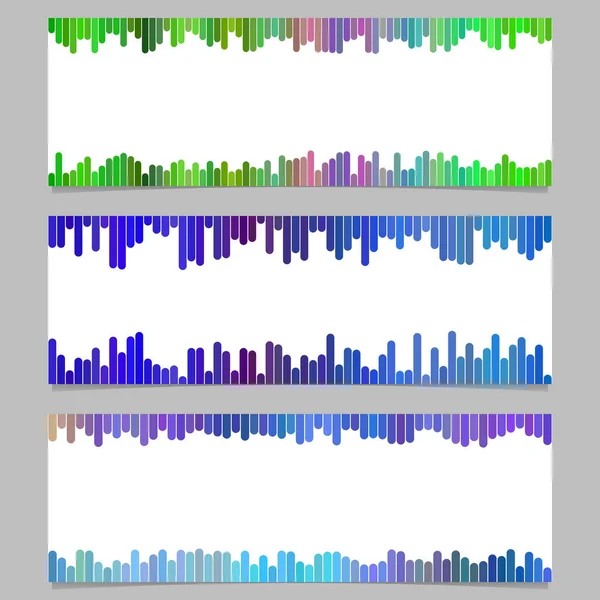 Conjunto de design de fundo de banner colorido - gráfico vetorial horizontal de listras verticais —  Vetores de Stock