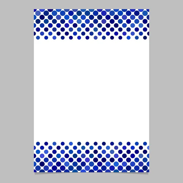 Circle pattern page background template - vector design from dots in blue tones for brochures, cards — Stock Vector