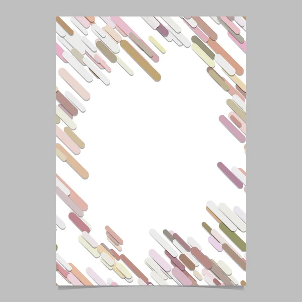 Plantilla de folleto de patrón de rayas redondeadas diagonales caóticas de color: diseño de fondo de papelería digital en blanco con rayas — Vector de stock