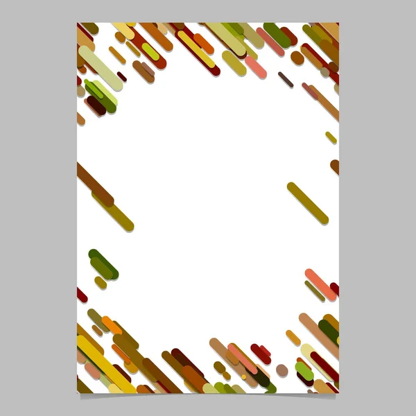 Plantilla de folleto de patrón de raya redondeada diagonal aleatoria de color - diseño de fondo de papelería en blanco de moda — Vector de stock