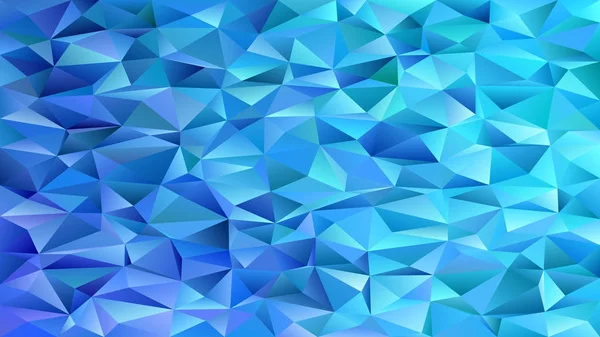 Blue abstract chaotic triangle pattern background - vector mosaic graphic — Stock Vector