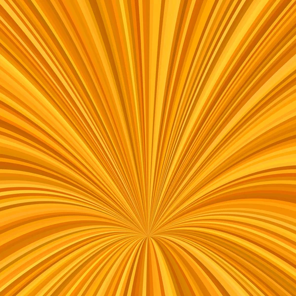 Orange gebogener Strahl-Burst-Hintergrund - Vektorgrafik aus gestreiften Strahlen — Stockvektor
