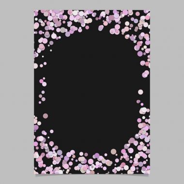 Soyut rastgele nokta tasarım sayfa şablonu - vektör poster sınır grafiği pembe tonlarda daireler ile