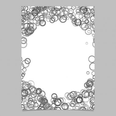 Soyut rasgele daire tasarım afiş arka plan şablonu - vektör boş broşür kenarlık grafik tasarımdan Yüzükler