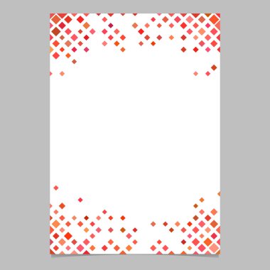 Çapraz kare desen sayfa arka plan şablonu - vektör grafiği kareler kırmızı tonlarda el ilanları için kartları