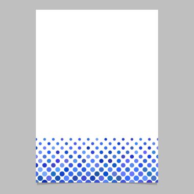 Daire desen sayfa şablonu - vektör grafiği için broşürler, mavi tonları noktalar, kartları