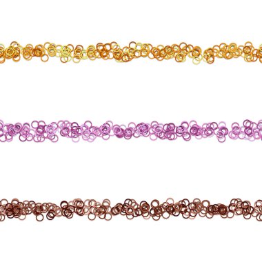 Daire desen çizgili metin ayırıcı Tema renkli yüzük - vektör grafik öğeleri ayarla