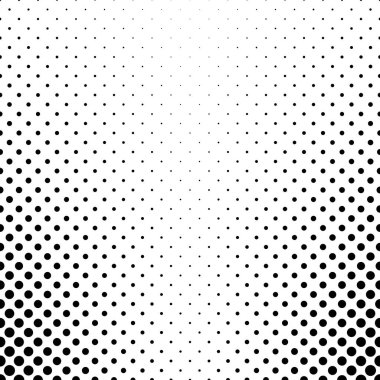Soyut siyah beyaz noktalı desene - geometrik basit vektör arka plan grafiği