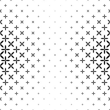 Siyah ve beyaz yıldız desen - vektör arka plan tasarımı