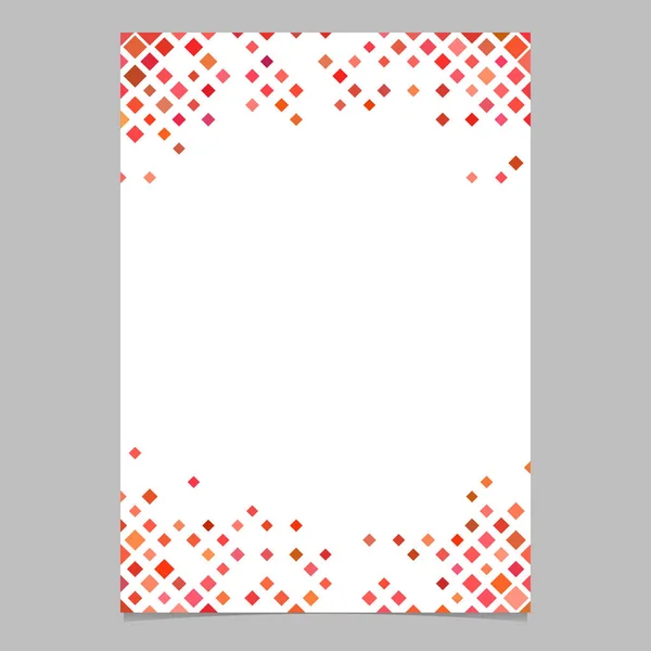 사각형 대각선 패턴 페이지 배경 템플릿-전단지에 대 한 붉은 톤에 사각형에서 벡터 그래픽 카드 — 스톡 벡터