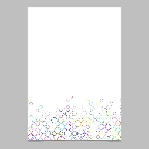 Patrón de círculo folleto plantilla de fondo - gráfico vectorial de anillos en tonos de colores para volantes — Archivo Imágenes Vectoriales