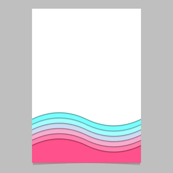 Plantilla de página en blanco de capas curvas - diseño de papelería vectorial con efecto sombra — Vector de stock