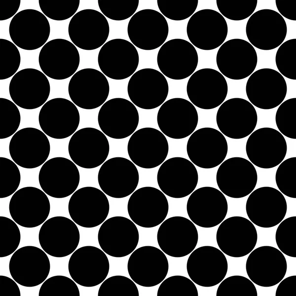Patrón de polkadot blanco y negro sin costuras - diseño gráfico de fondo vectorial de medio tono de círculos — Vector de stock