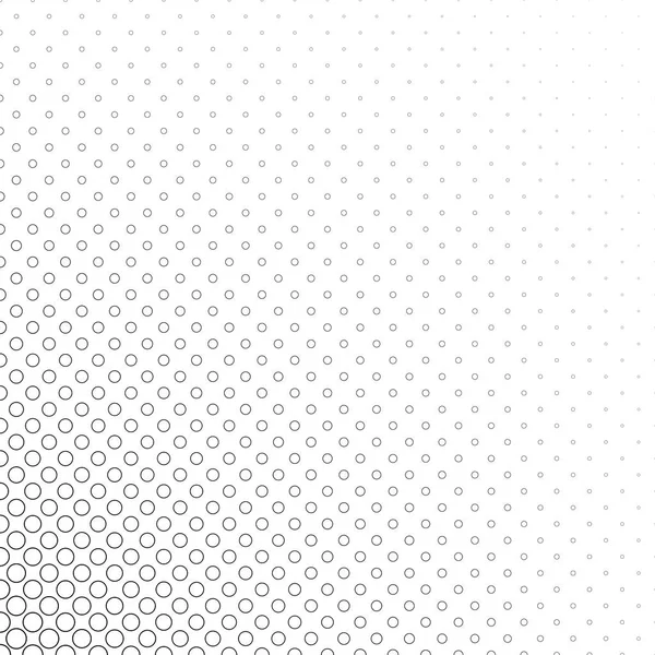 Monochromatisch cirkel hoek patroon - geometrische halftone vector abstracte achtergrond — Stockvector