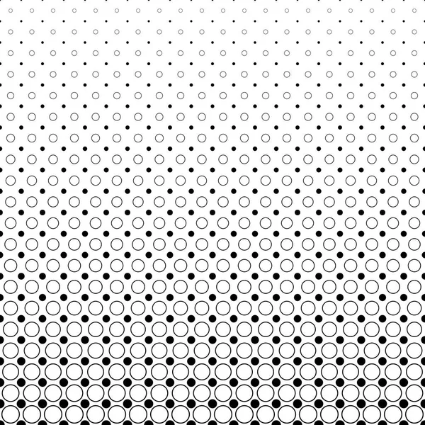 Fondo de patrón de círculo abstracto monocromático - diseño de vectores geométricos en blanco y negro a partir de puntos y círculos — Vector de stock