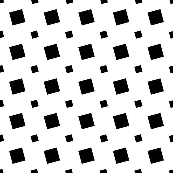 Monochrome motif carré géométrique sans couture - dessin graphique vectoriel de fond — Image vectorielle