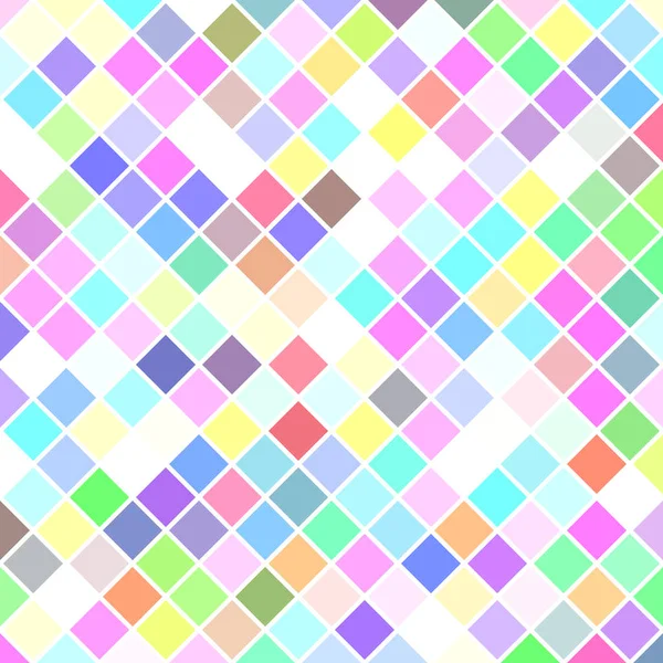Farbige abstrakte quadratische Muster Hintergrund - Vektorillustration von diagonalen Quadraten in hellen Tönen — Stockvektor