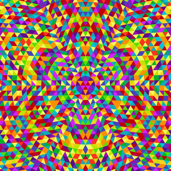 Redondo abstrato geométrico triângulo caleidoscópio mandala fundo - vetor gráfico padrão de — Vetor de Stock