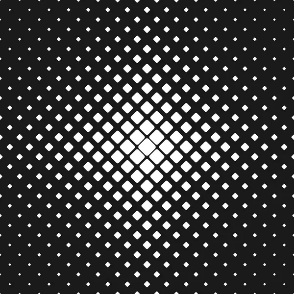 Absztrakt fekete-fehér lekerekített négyzet mintás háttérrel - vektoros illusztráció átlós terek különböző méretben — Stock Vector