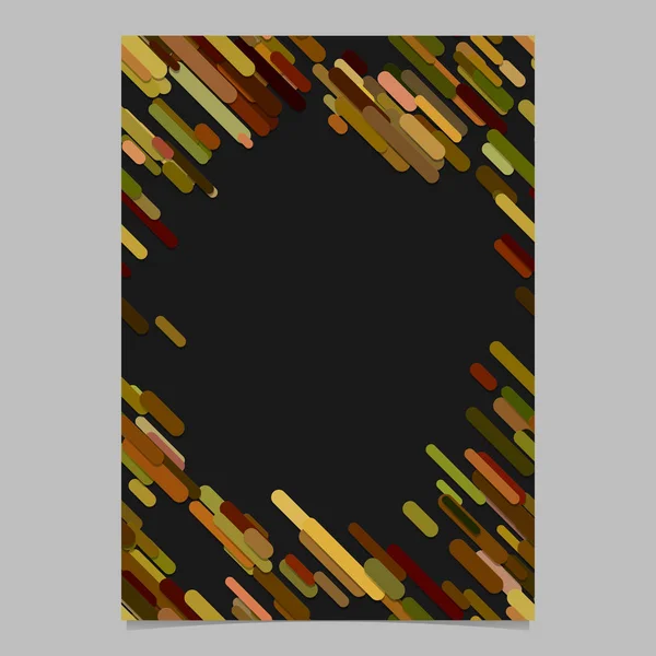 Farbige chaotische Diagonale abgerundete Streifen Muster Flyer-Vorlage - digitaler Vektor Broschüre Hintergrund-Design — Stockvektor